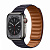 Купить Apple Watch Series 8 // 41мм GPS + Cellular // Корпус из нержавеющей стали графитового цвета, кожаный браслет чернильного цвета, размер ремешка S/M