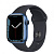 Купить Apple Watch Series 7 // 41мм GPS // Корпус из алюминия синего цвета, спортивный ремешок цвета «тёмная ночь»