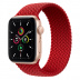 Apple Watch SE // 44мм GPS // Корпус из алюминия золотого цвета, плетёный монобраслет цвета PRODUCT(RED) (2020)