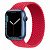 Купить Apple Watch Series 7 // 45мм GPS // Корпус из алюминия синего цвета, плетёный монобраслет цвета (PRODUCT)RED