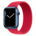 Apple Watch Series 7 // 45мм GPS // Корпус из алюминия синего цвета, плетёный монобраслет цвета (PRODUCT)RED