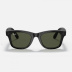 Умные очки Ray-Ban Stories Wayfarer (Черная глянцевая оправа, зеленые линзы)