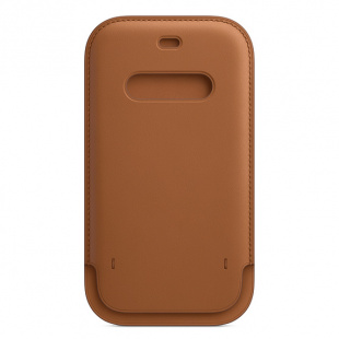 Кожаный чехол-конверт MagSafe для iPhone 12 Pro Max, золотисто-коричневый цвет