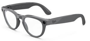 Умные очки Ray-Ban  Headliner (2-gen) (Серая глянцевая оправа, прозрачно-изумрудные фотохромные линзы)