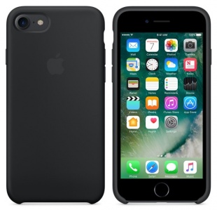 Силиконовый чехол для iPhone 7/8, чёрный цвет, оригинальный Apple, оригинальный Apple