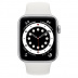 Apple Watch Series 6 // 44мм GPS // Корпус из алюминия серебристого цвета, спортивный ремешок белого цвета