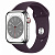 Купить Apple Watch Series 8 // 45мм GPS + Cellular // Корпус из нержавеющей стали серебристого цвета, спортивный ремешок цвета "бузина"
