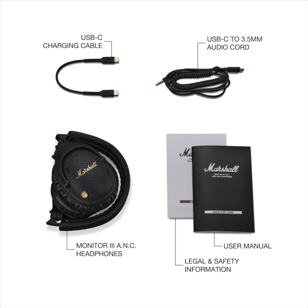 Наушники накладные Marshall Monitor III ANC (Black) | купить