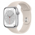 Apple Watch Series 8 // 45мм GPS // Корпус из алюминия серебристого цвета, спортивный ремешок цвета "сияющая звезда"
