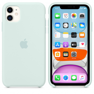 Силиконовый чехол для iPhone 11, цвет «морская пена», оригинальный Apple