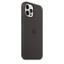Силиконовый чехол MagSafe для iPhone 12 Pro, черный цвет