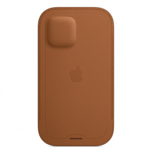 Кожаный чехол-конверт MagSafe для iPhone 12, золотисто-коричневый цвет