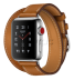 Apple Watch Series 3 Hermès // 38мм GPS + Cellular // Корпус из нержавеющей стали, ремешок Double Tour из кожи Swift цвета Barenia Leather (MQLJ2)