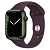 Купить Apple Watch Series 7 // 41мм GPS // Корпус из алюминия зеленого цвета, спортивный ремешок цвета «тёмная вишня»