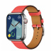 Apple Watch Series 8 Hermès // 41мм GPS + Cellular // Корпус из нержавеющей стали серебристого цвета, ремешок Single Tour цвета Rose Texas