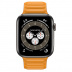 Apple Watch Series 6 // 44мм GPS + Cellular // Корпус из титана цвета «черный космос», кожаный браслет цвета «Золотой апельсин», размер ремешка S/M Apple Watch Series 6 // 44мм GPS + Cellular // Корпус из титана цвета «черный космос», кожаный браслет цвета «Золотой апельсин», размер ремешка S/M