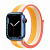 Купить Apple Watch Series 7 // 41мм GPS + Cellular // Корпус из алюминия синего цвета, спортивный браслет цвета «спелый маис/белый»