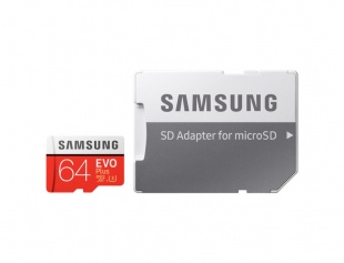 Карта памяти Samsung microSDXC EVO+ UHS-I U3 64GB Class10