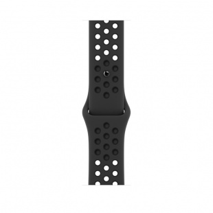 Apple Watch Series 7 // 41мм GPS + Cellular // Корпус из алюминия цвета «тёмная ночь», спортивный ремешок Nike цвета «антрацитовый/чёрный»