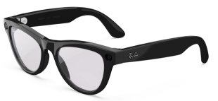 Умные очки Ray-Ban  Skyler (2-gen) (Черная глянцевая оправа, прозрачно-аметистовые фотохромные линзы)