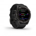 Мультиспортивные часы Garmin Fenix 7 (47mm) Sapphire Solar, титановый черный DLC корпус, черный силиконовый ремешок