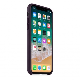 Кожаный чехол для iPhone X / Xs, баклажановый цвет, оригинальный Apple