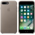 Кожаный чехол для iPhone 7+ (Plus)/8+ (Plus), платиново-серый цвет, оригинальный Apple