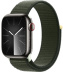 Apple Watch Series 9 // 45мм GPS+Cellular // Корпус из нержавеющей стали графитового цвета, спортивный браслет цвета "зеленый кипарис"