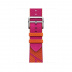 40мм Ремешок Hermès Single (Simple) Tour Jumping цвета Orange/Rose Mexique для Apple Watch
