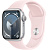 Купить Apple Watch Series 9 // 41мм GPS // Корпус из алюминия серебристого цвета, спортивный ремешок светло-розового цвета