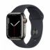 Apple Watch Series 7 // 41мм GPS + Cellular // Корпус из нержавеющей стали графитового цвета, спортивный ремешок цвета «тёмная ночь»