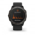 Мультиспортивные часы Garmin Fenix 6X Pro (51mm) Solar титановый серый DLC корпус, черный силиконовый ремешок