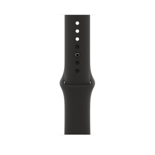Apple Watch Series 6 // 40мм GPS + Cellular // Корпус из нержавеющей стали серебристого цвета, спортивный ремешок черного цвета
