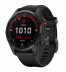 Мультиспортивные часы Garmin Fenix 7S (42mm) Solar, серый стальной корпус, черный силиконовый ремешок