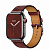 Купить Apple Watch Series 7 Hermès // 41мм GPS + Cellular // Корпус из нержавеющей стали цвета «черный космос», ремешок Single Tour Circuit H цвета Rouge H/Noir