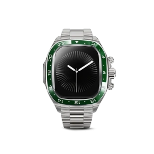 Корпус Golden Concept для Apple Watch, 46 мм, Crown Sport Classic Edition, Silver/Green