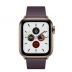 Apple Watch Series 5 // 40мм GPS + Cellular // Корпус из нержавеющей стали золотого цвета, ремешок цвета «спелый баклажан» с современной пряжкой (Modern Buckle), размер ремешка L