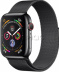 Apple Watch Series 4 // 44мм GPS + Cellular // Корпус из нержавеющей стали цвета "чёрный космос", миланский сетчатый браслет цвета "чёрный  космос" (MTV62)