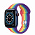 Купить Apple Watch Series 6 // 40мм GPS + Cellular // Корпус из алюминия синего цвета, спортивный ремешок радужного цвета