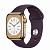 Купить Apple Watch Series 8 // 41мм GPS + Cellular // Корпус из нержавеющей стали золотого цвета, спортивный ремешок цвета "бузина"