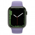 Apple Watch Series 7 // 41мм GPS // Корпус из алюминия зеленого цвета, спортивный ремешок цвета «английская лаванда»