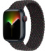 Apple Watch Series 9 // 41мм GPS+Cellular // Корпус из алюминия цвета "темная ночь", плетёный монобраслет цвета Black Unity