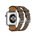 38/40 мм ремешок Manchette из кожи Swift цвета Étoupe с двойной пряжкой для Apple Watch Hermès 38/40 мм ремешок Manchette из кожи Swift цвета Étoupe с двойной пряжкой для Apple Watch Hermès