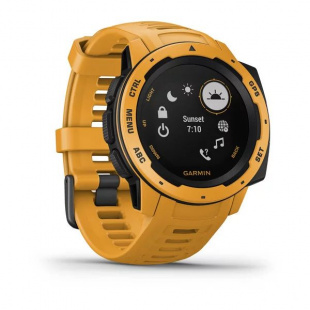 Туристические умные часы Garmin Instinct (45mm), корпус и силиконовый ремешок цвета Sunburst