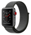 Apple Watch Series 3 // 38мм GPS + Cellular // Корпус из алюминия цвета «серый космос», ремешок из плетёного нейлона чёрного цвета (MQJT2)