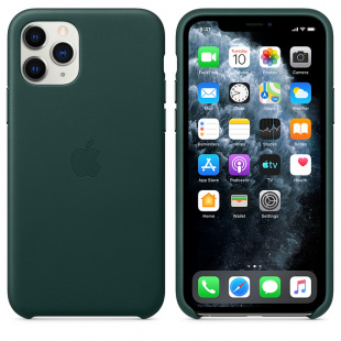 Кожаный чехол для iPhone 11 Pro Max, цвет «зелёный лес» , оригинальный Apple