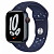 Купить Apple Watch Series 7 // 45мм GPS + Cellular // Корпус из алюминия цвета «тёмная ночь», спортивный ремешок Nike цвета «ночной ультрамарин/мистический ультрамарин»