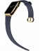 Apple Watch Edition 42мм, 18-каратное жёлтое золото, тёмно-синий ремешок с классической пряжкой
