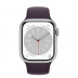 Apple Watch Series 8 // 45мм GPS // Корпус из алюминия серебристого цвета, спортивный ремешок цвета "бузина"