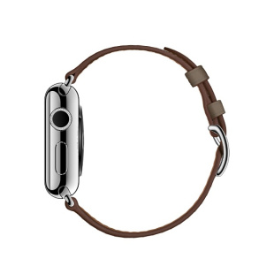 38/40 мм ремешок Manchette из кожи Swift цвета Étoupe с двойной пряжкой для Apple Watch Hermès